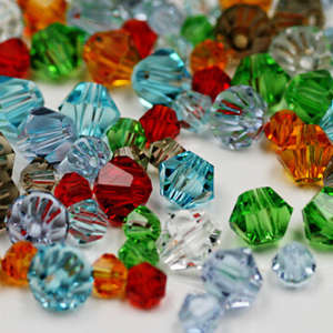 Charm Glass Beads Loose Spacer Beads 4mm Bicone Crystal Beads for DIY Jewelry